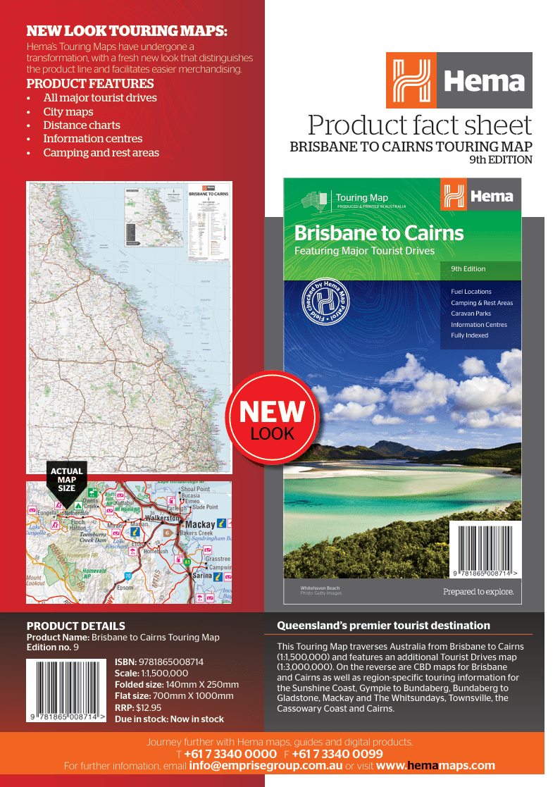 Brisbane to Cairns Map - 05. Regional Maps - Hema Maps