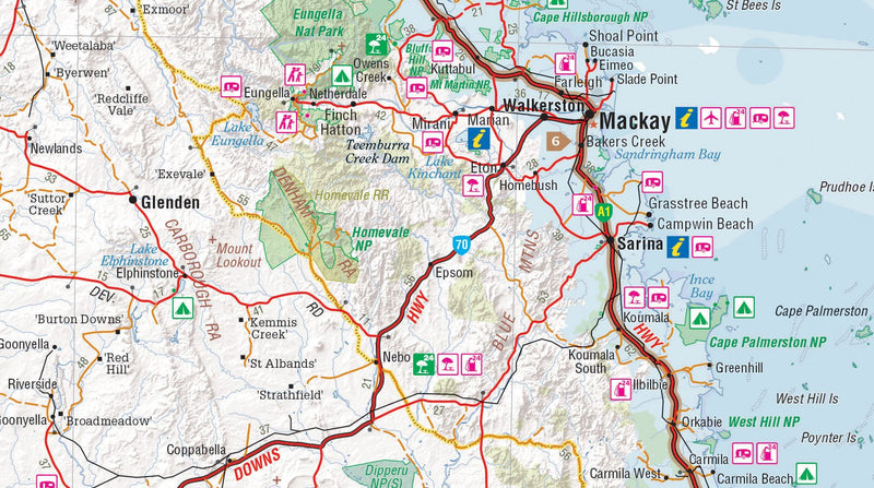Brisbane to Cairns Map - 05. Regional Maps - Hema Maps Online Shop