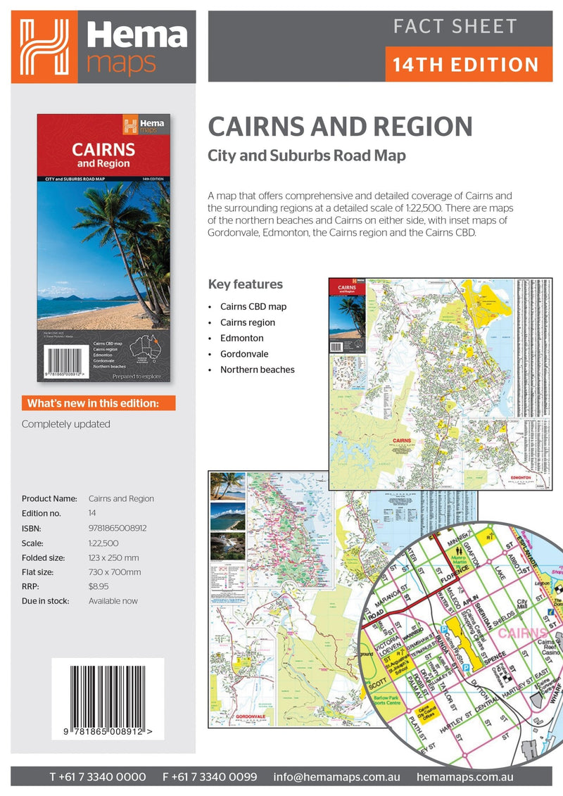 Cairns & Region Map - 07. City Maps - Hema Maps Online Shop