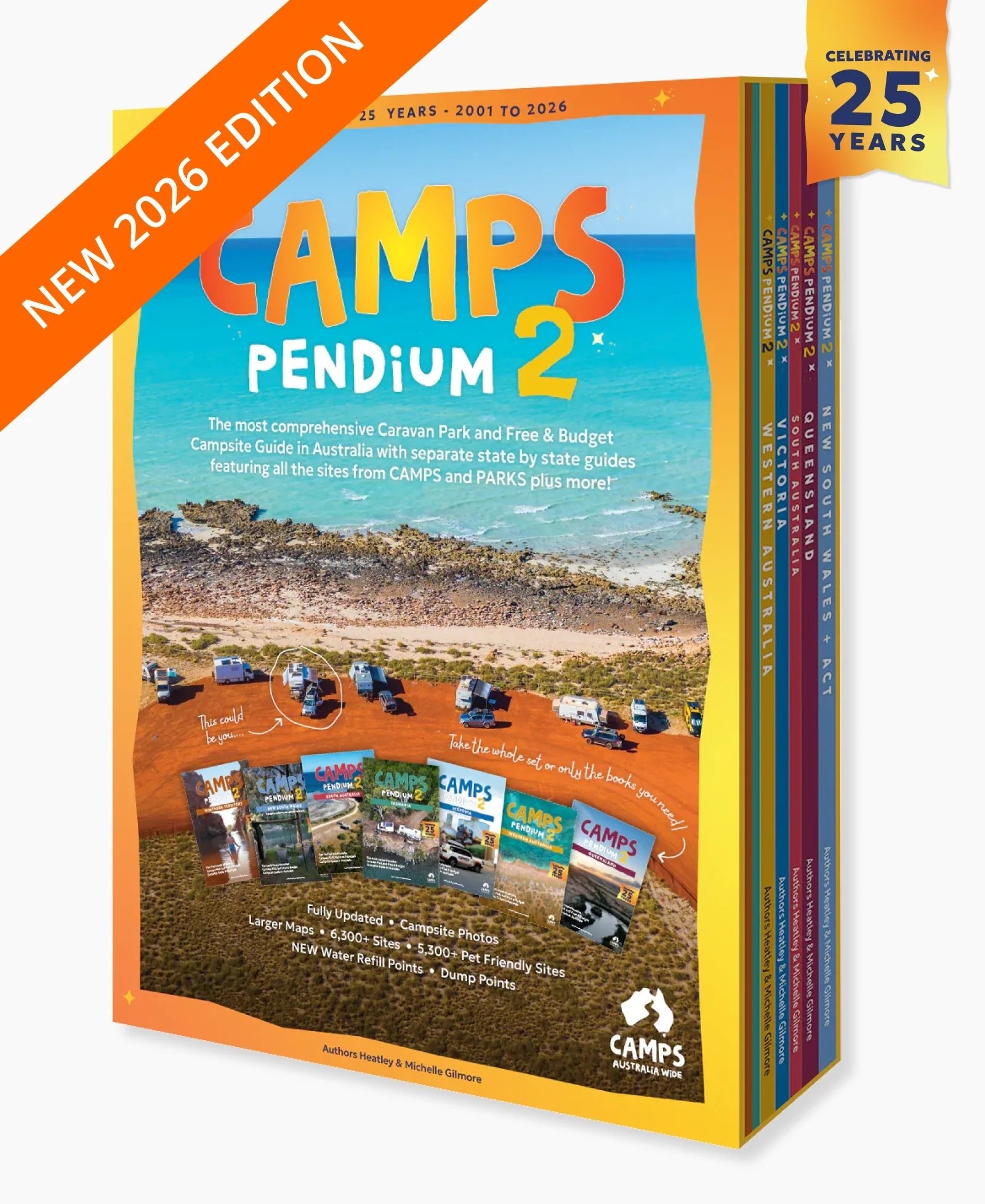CAMPS Pendium 2: Boxed Set of 7 State Guides - 03. Other Guidebooks - Hema Maps