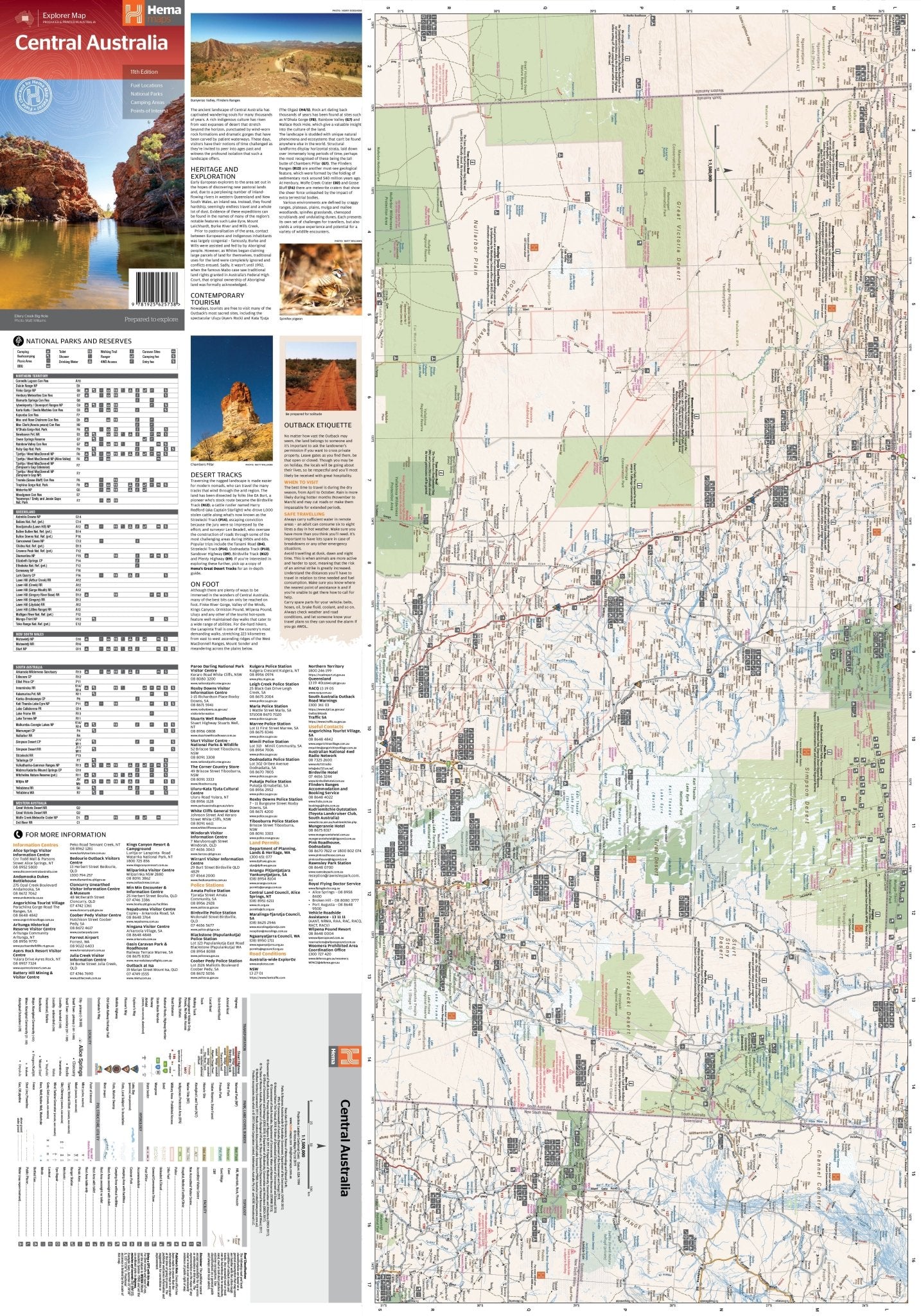 Central Australia Map - 05. Regional Maps - Hema Maps