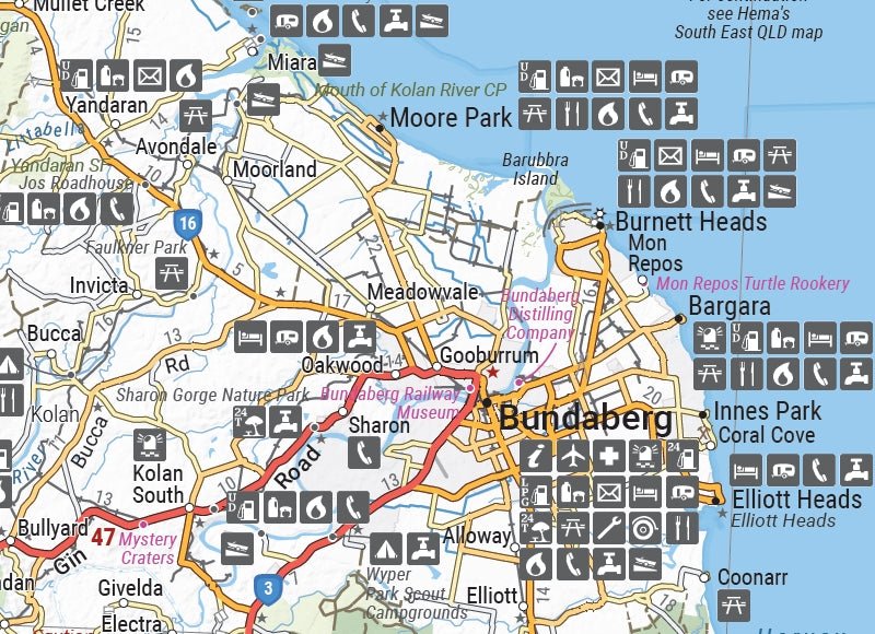 Central Coast Queensland Map - 05. Regional Maps - Hema Maps Online Shop