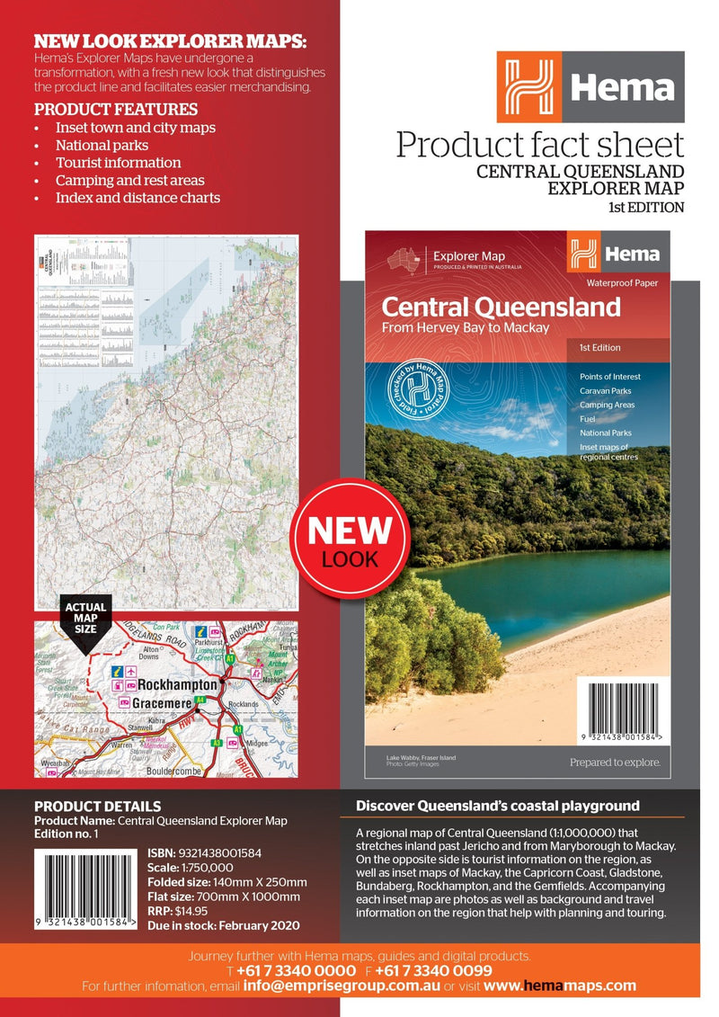 Central Queensland Map - 05. Regional Maps - Hema Maps Online Shop