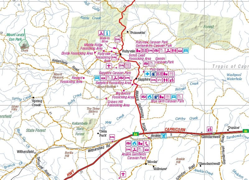 Central Queensland Map - 05. Regional Maps - Hema Maps Online Shop