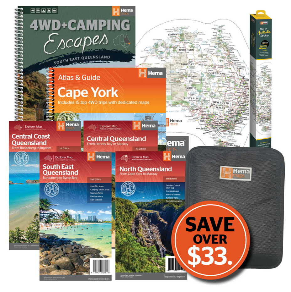 Coastal Queensland Ultimate Pack - 04. Bundles & Packs - Hema Maps Online Shop