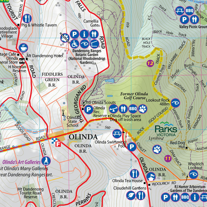 Dandenong Ranges & Lysterfield Hills Map Guide - 13. Other Maps - Hema Maps Online Shop