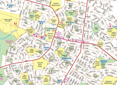 Darwin Postcode Number Map Darwin and Region Wall Map