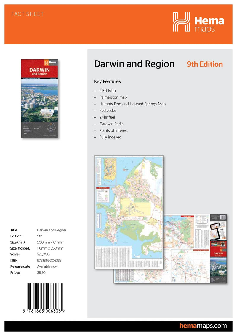 Darwin & Region Map - 07. City Maps - Hema Maps Online Shop