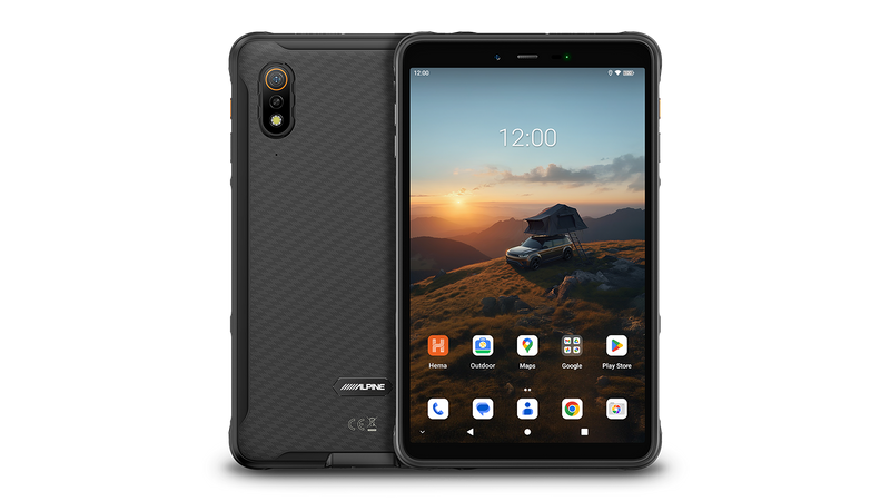 HX-Z8 Alpine 8-Inch XL Rugged Portable Smart Navigator Including Hema Nav