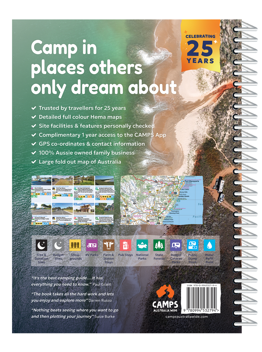 Camps 13 Easy to Read, Campsite photos and larger maps (B4)