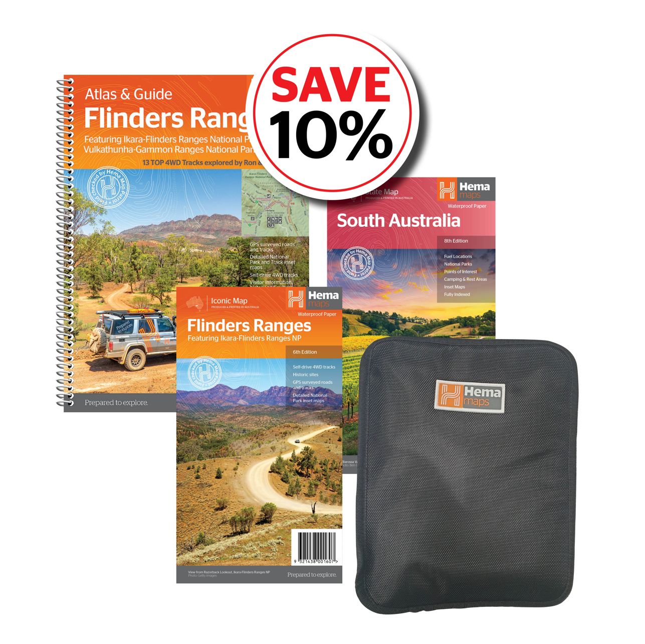 Flinders Ranges Adventure Pack - 04. Bundles & Packs - Hema Maps Online Shop