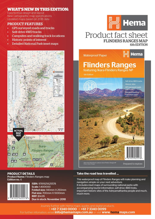 Flinders Ranges Map - 05. Regional Maps - Hema Maps Online Shop
