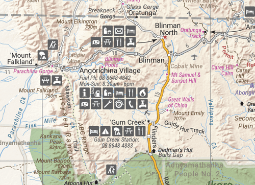 Flinders Ranges Wall Map