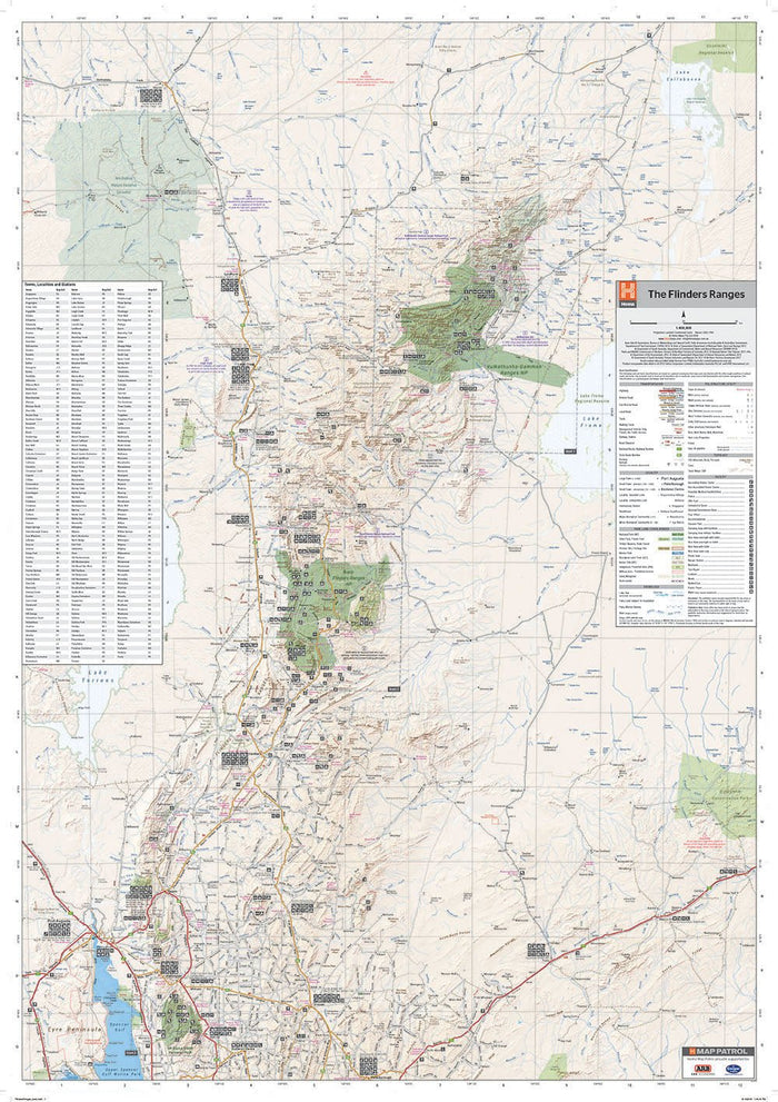 Flinders Ranges Wall Map