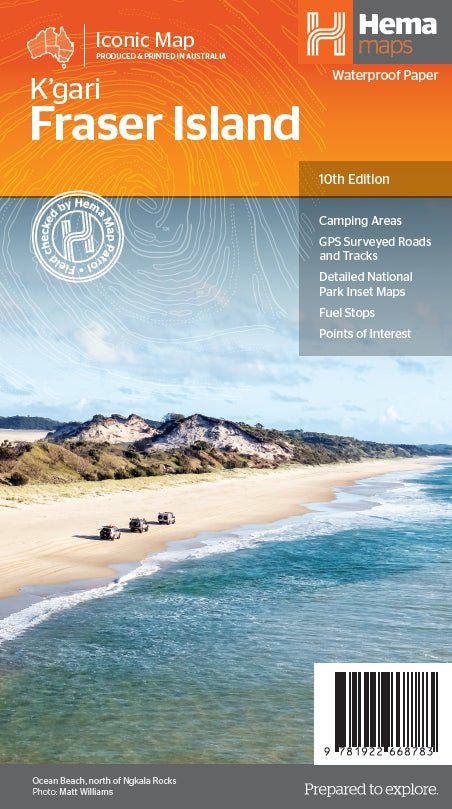 Fraser Island (K'gari) Map - 05. Regional Maps - Hema Maps Online Shop