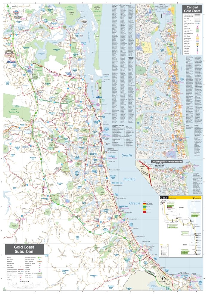 Gold Coast and Region Wall Map - 09. Australian Wall Maps - Hema Maps Online Shop