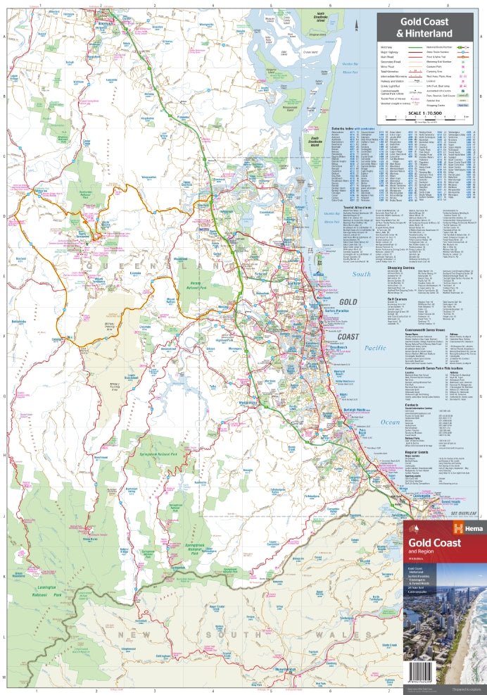 Gold Coast & Region Map - 07. City Maps - Hema Maps Online Shop