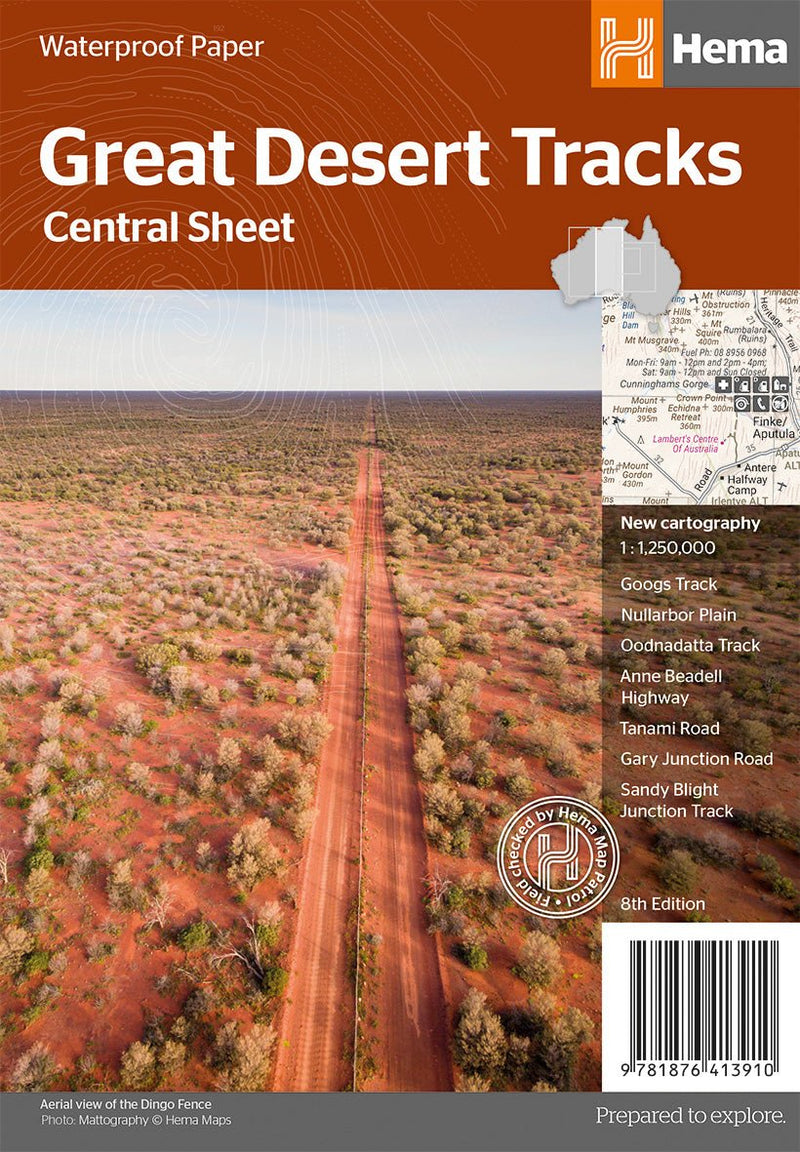 Great Desert Tracks Central Sheet - OE - 05. Regional Maps - Hema Maps Online Shop