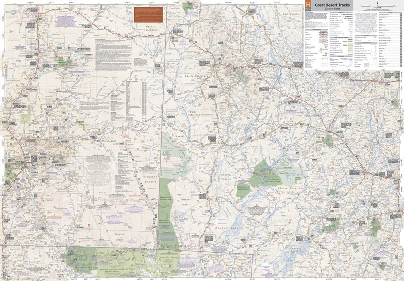 Great Desert Tracks Eastern Sheet - 05. Regional Maps - Hema Maps Online Shop