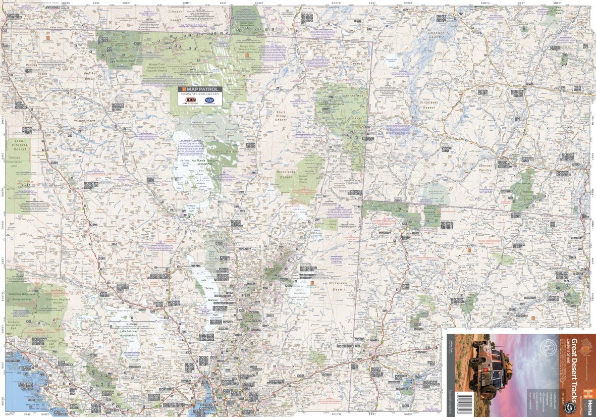 Great Desert Tracks Eastern Sheet - 05. Regional Maps - Hema Maps Online Shop