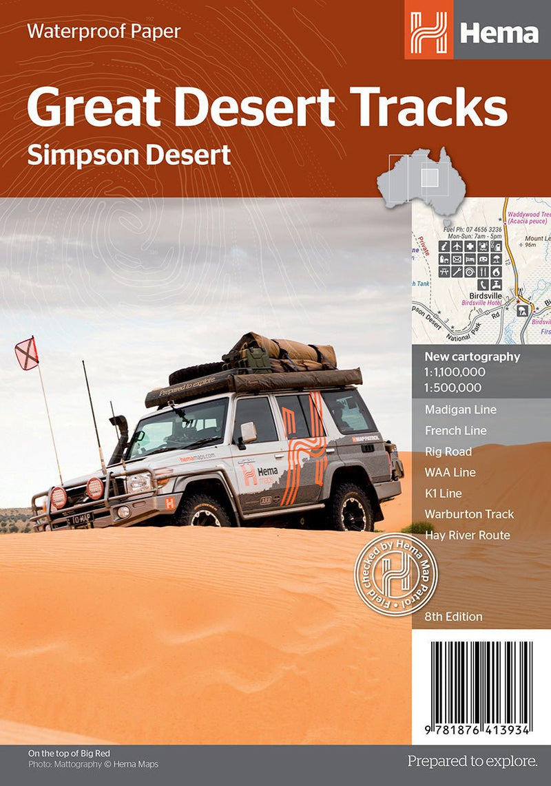 Great Desert Tracks Simpson Desert - OE - 05. Regional Maps - Hema Maps Online Shop