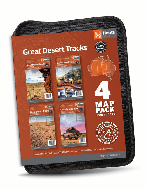 Hema Great Desert Tracks Map Pack - 04. Bundles & Packs - Hema Maps Online Shop