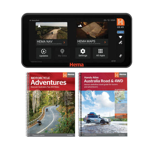 Hema Maps HX - M1 Motorcycle GPS Navigator Adventure Bundle - 04. Bundles & Packs - Hema Maps Online Shop