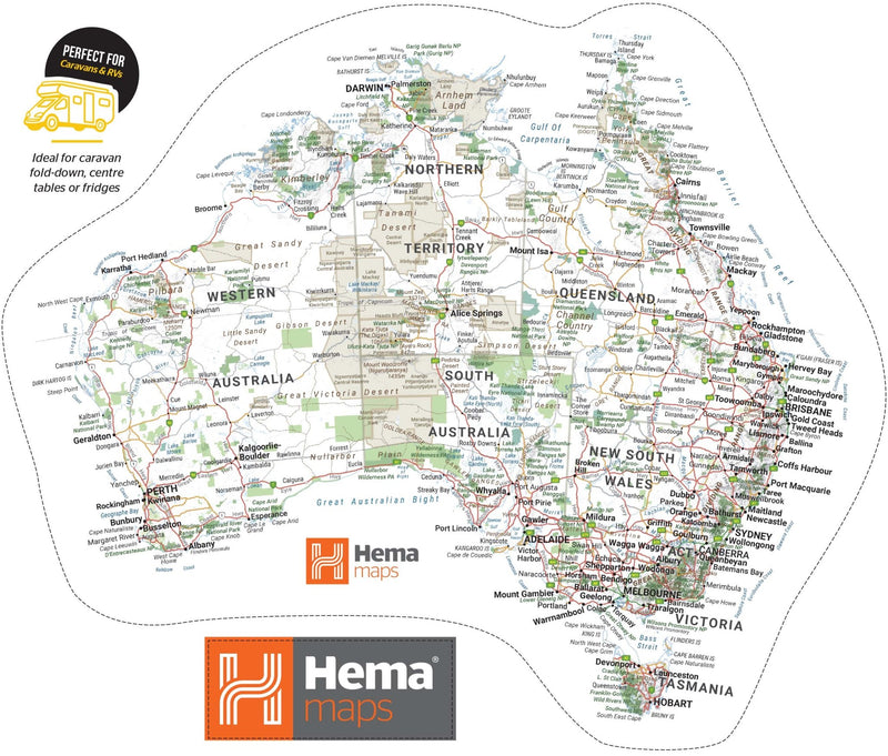 Hema Sticker Map (440mm x 370mm) - 14. Merchandise & Product Display - Hema Maps Online Shop