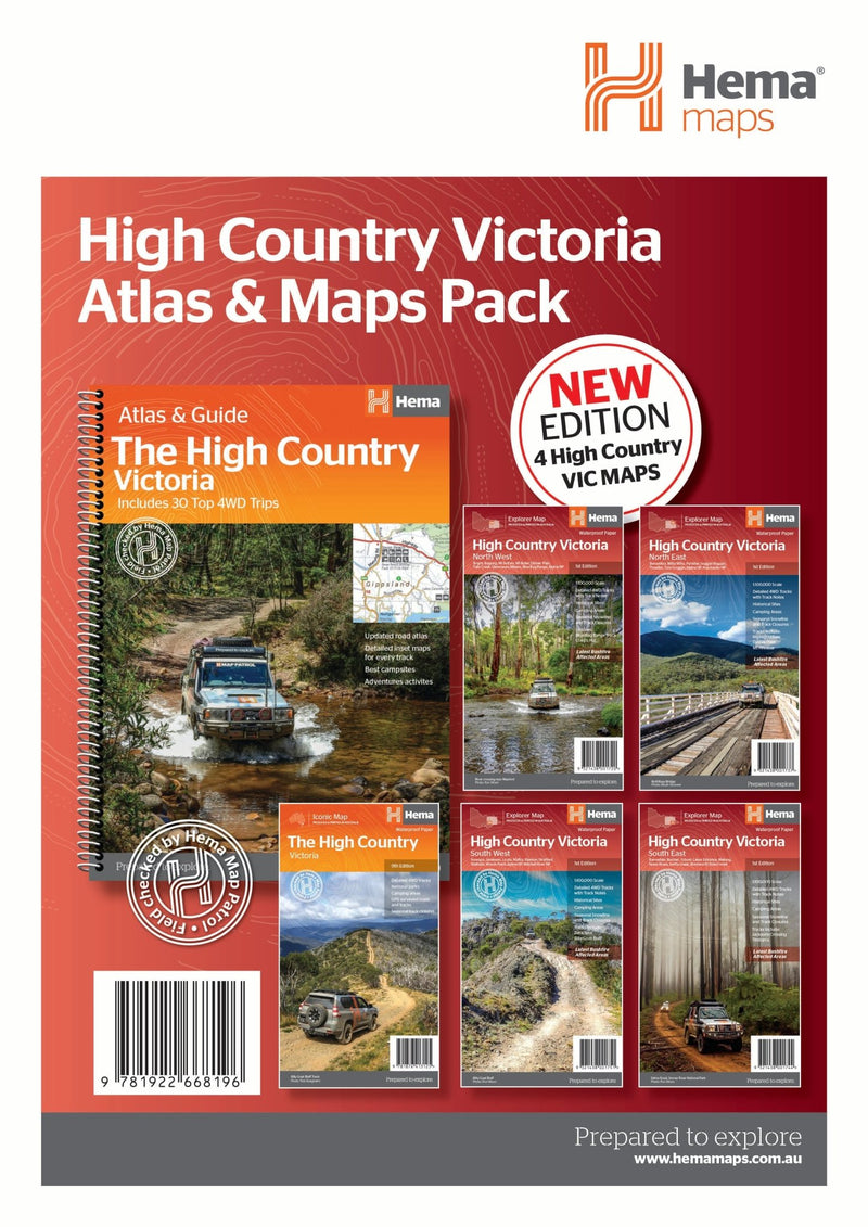 High Country Victoria Atlas & Maps Pack - 04. Bundles & Packs - Hema Maps Online Shop