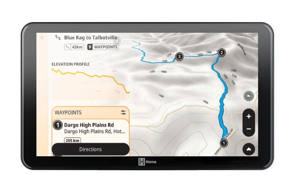 HR - 1 NAV Smart Navigator with Dual Channel Dash Cams - HR - 1NAV - Hema Maps