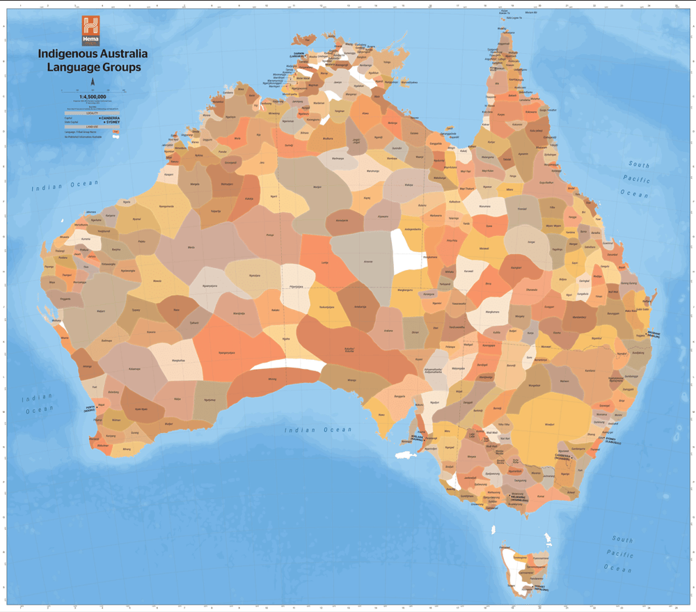 Indigenous Language Group Maps - 09. Australian Wall Maps - Hema Maps Online Shop