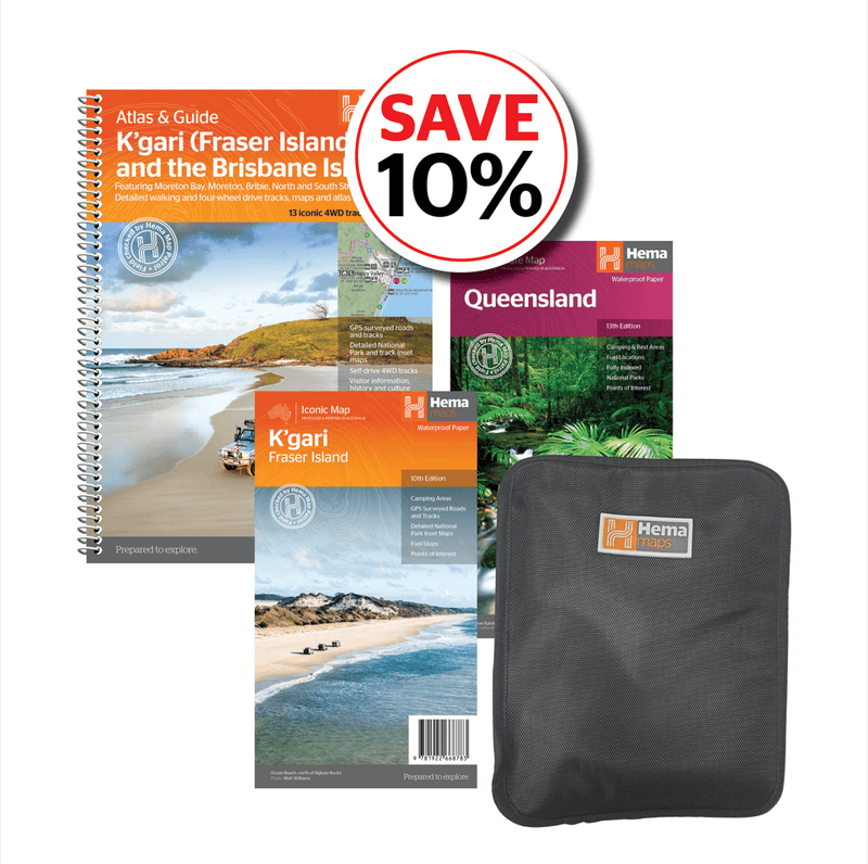 K'Gari (Fraser Island) Adventure Pack - 04. Bundles & Packs - Hema Maps Online Shop