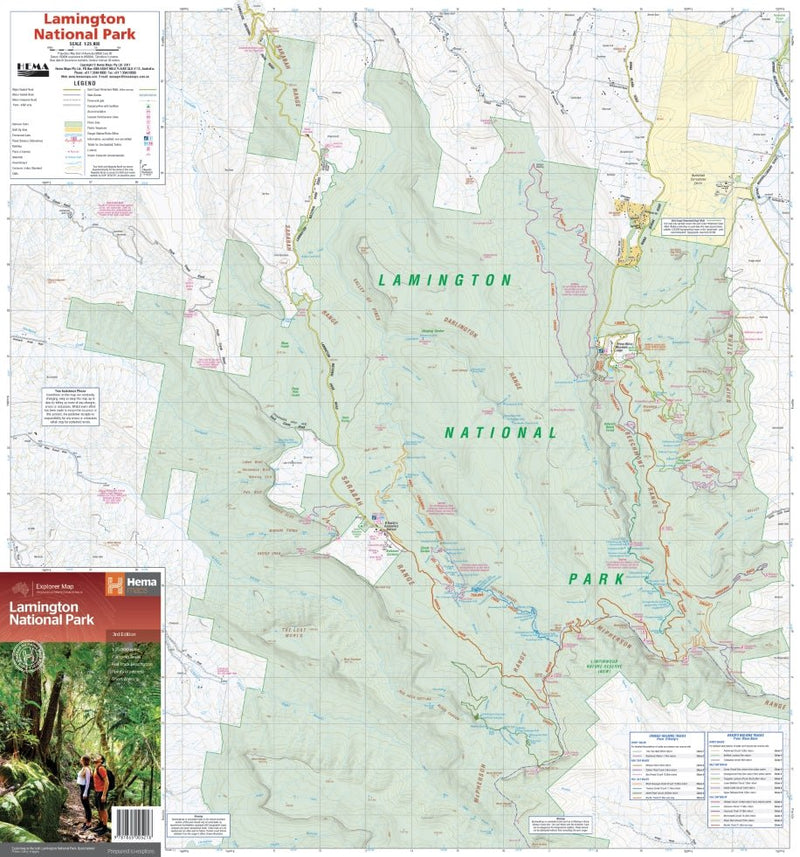 Lamington National Park Map - 05. Regional Maps - Hema Maps Online Shop