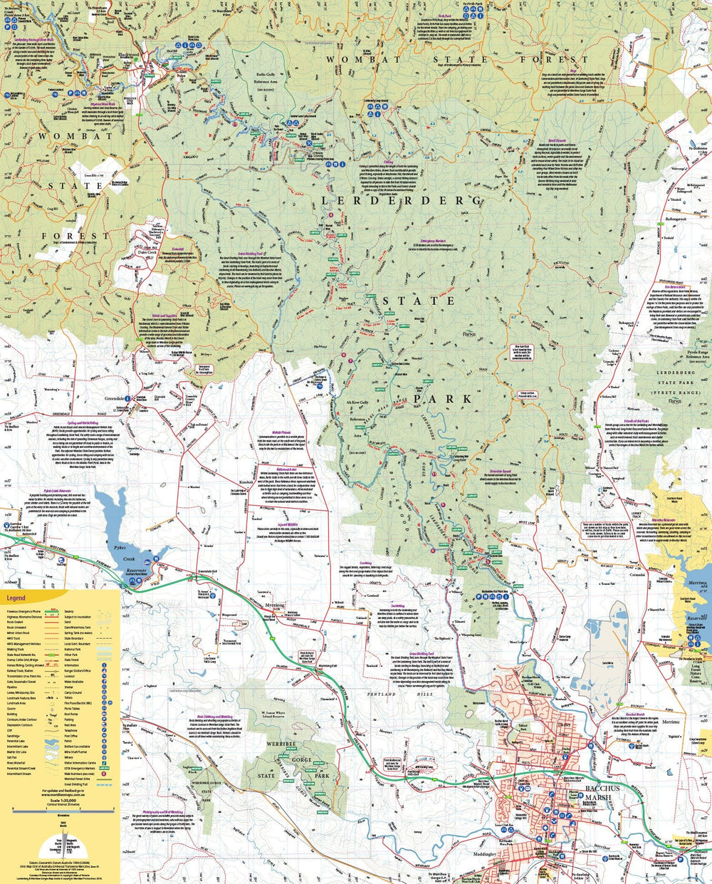 Lerderderg & Werribee Gorges Map Guide
