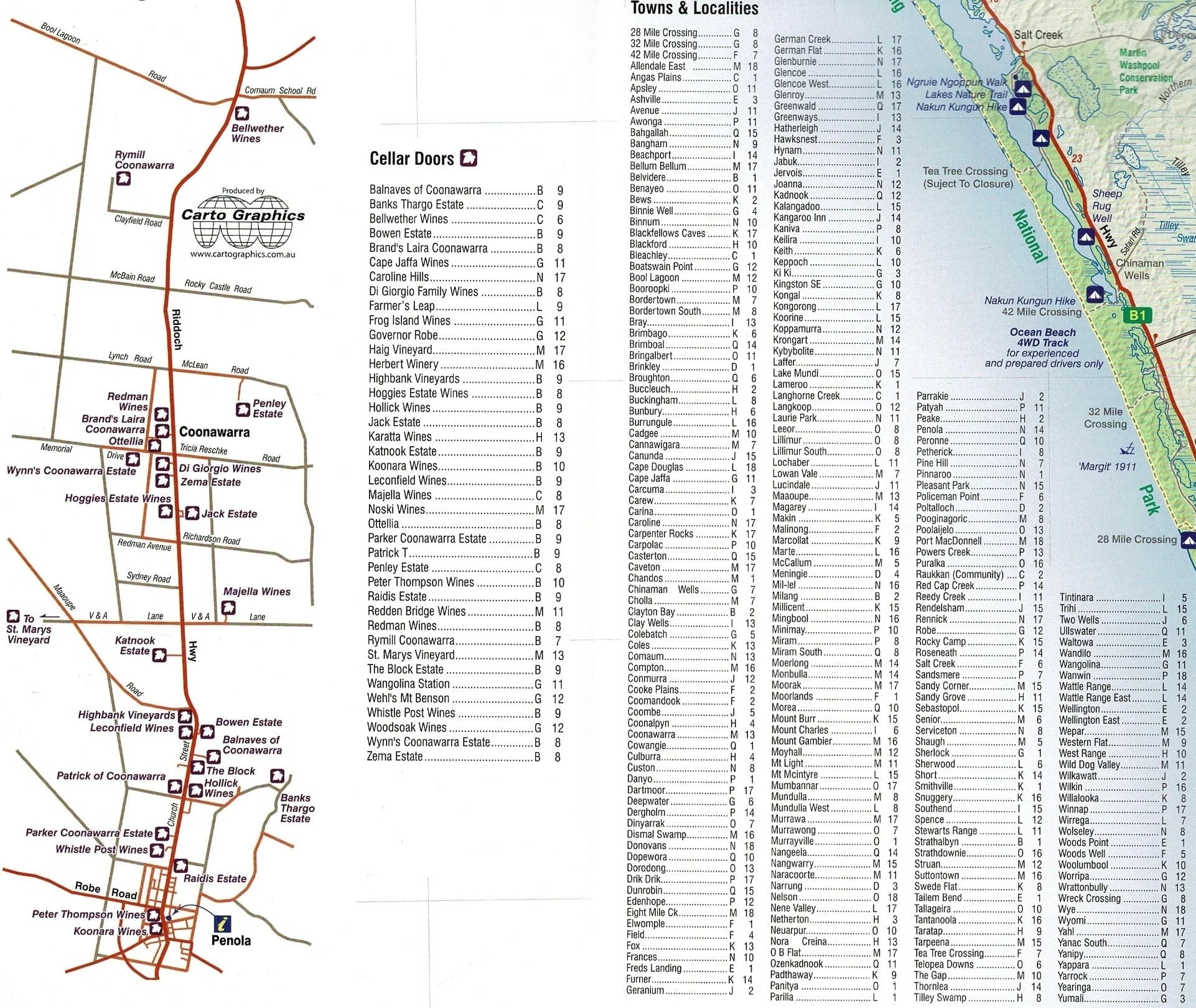 Limestone Coast South East SA Map - 13. Other Maps - Hema Maps