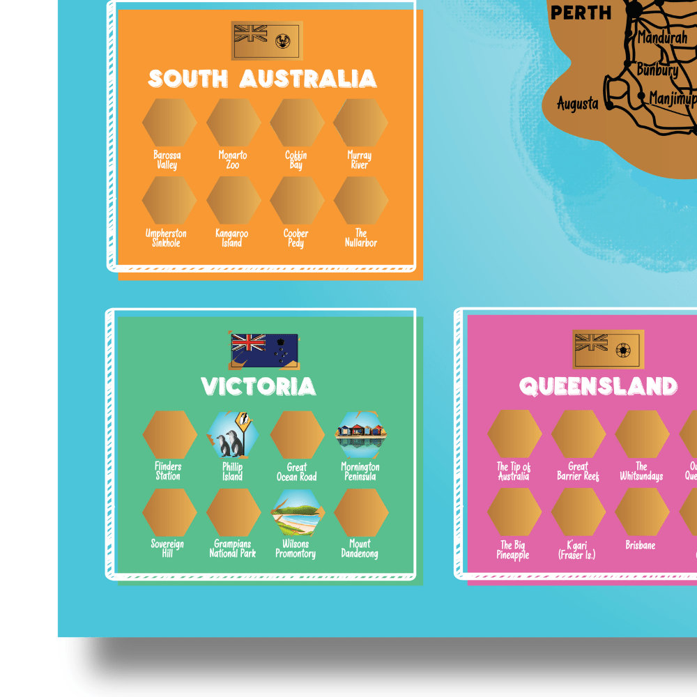 Little Explorer's Australia Scratch Off Map - 03. Other Guidebooks - Hema Maps