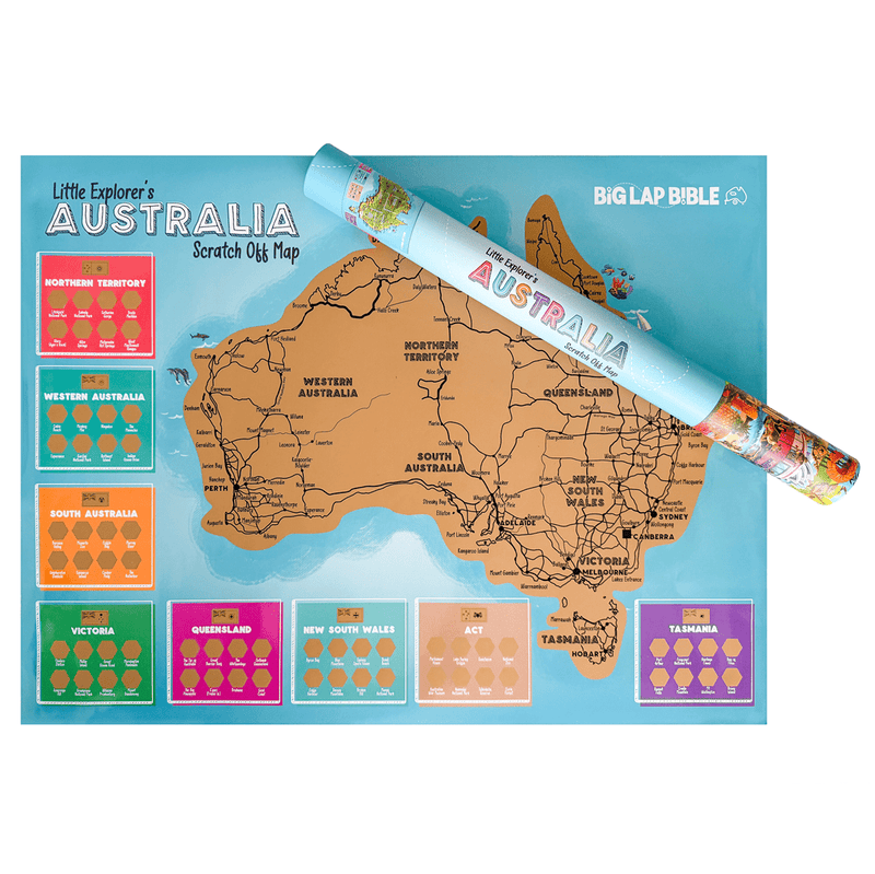 Little Explorer's Australia Scratch Off Map - 03. Other Guidebooks - Hema Maps Online Shop