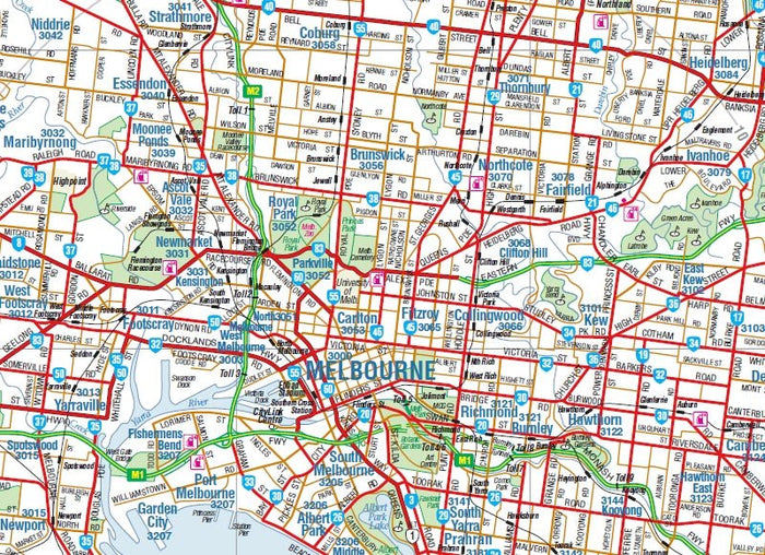 Melbourne and Regional Wall Map