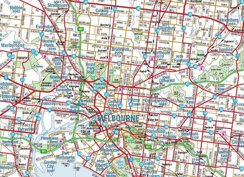 Melbourne Rivers Map Melbourne and Regional Wall Map – Hema Maps