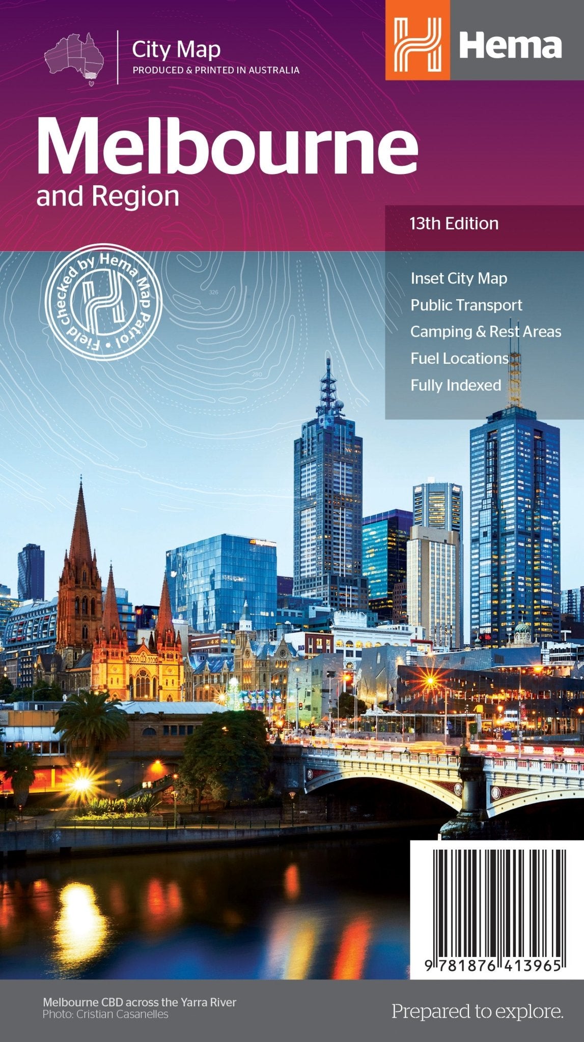 Melbourne Rivers Map Melbourne & Region Map – Hema Maps