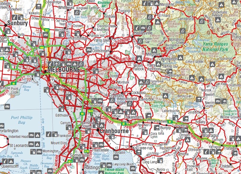 Melbourne to Sydney Map - 05. Regional Maps - Hema Maps