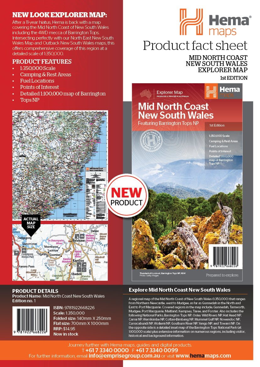 Mid North Coast New South Wales Map Mid North Coast New South Wales Map Hema Maps Online Shop 722246 