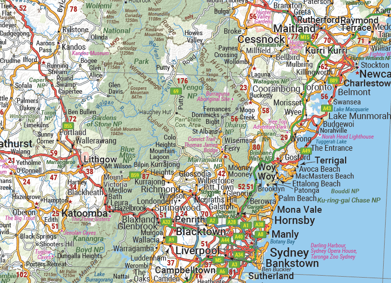 New South Wales State Wall Map - 09. Australian Wall Maps - Hema Maps Online Shop