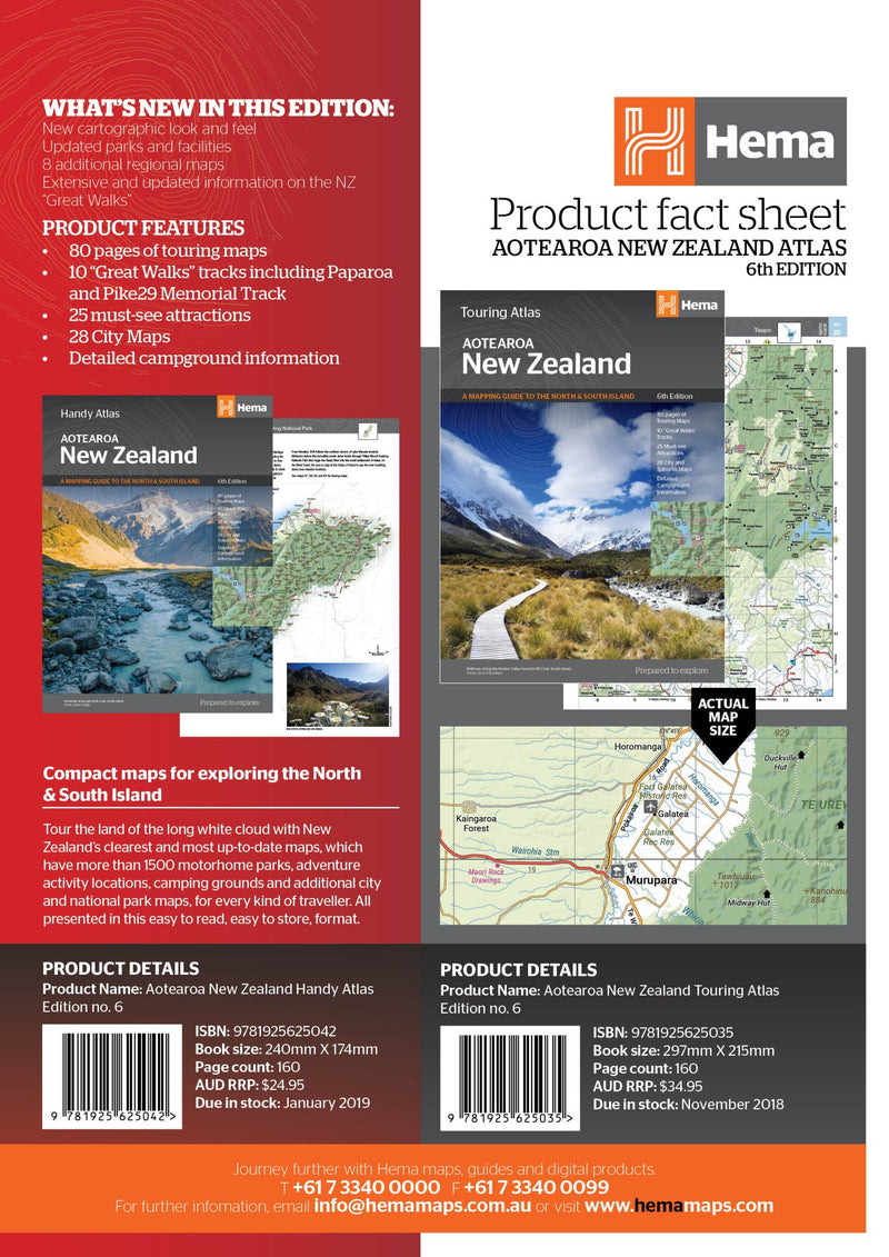 New Zealand Handy Atlas - 10. NZ Maps & Books - Hema Maps Online Shop