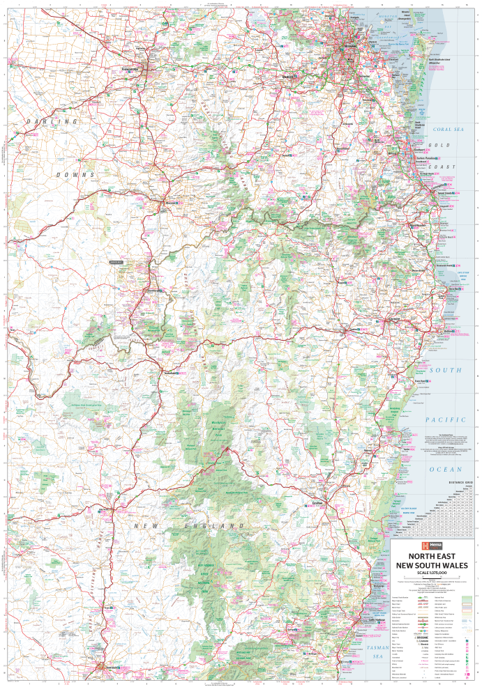 North East New South Wales Map - 05. Regional Maps - Hema Maps Online Shop