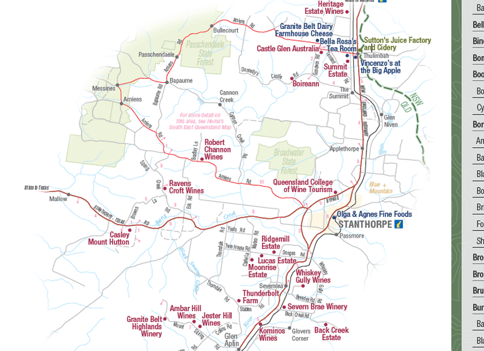 North East New South Wales Map
