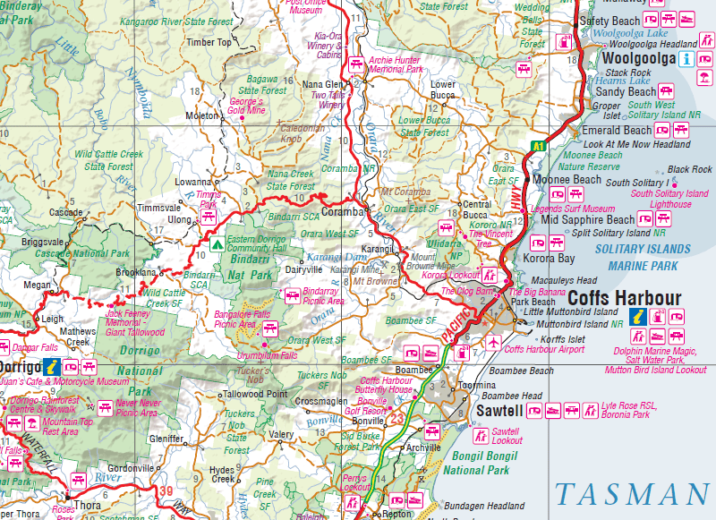 North East New South Wales Map - 05. Regional Maps - Hema Maps Online Shop