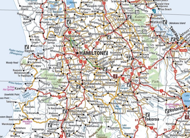 North Island New Zealand Map - 10. NZ Maps & Books - Hema Maps Online Shop