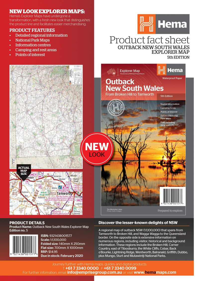 Outback New South Wales Map - 05. Regional Maps - Hema Maps Online Shop