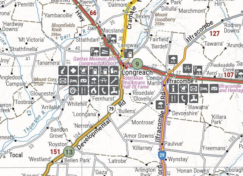 Outback Queensland Map - 05. Regional Maps - Hema Maps Online Shop